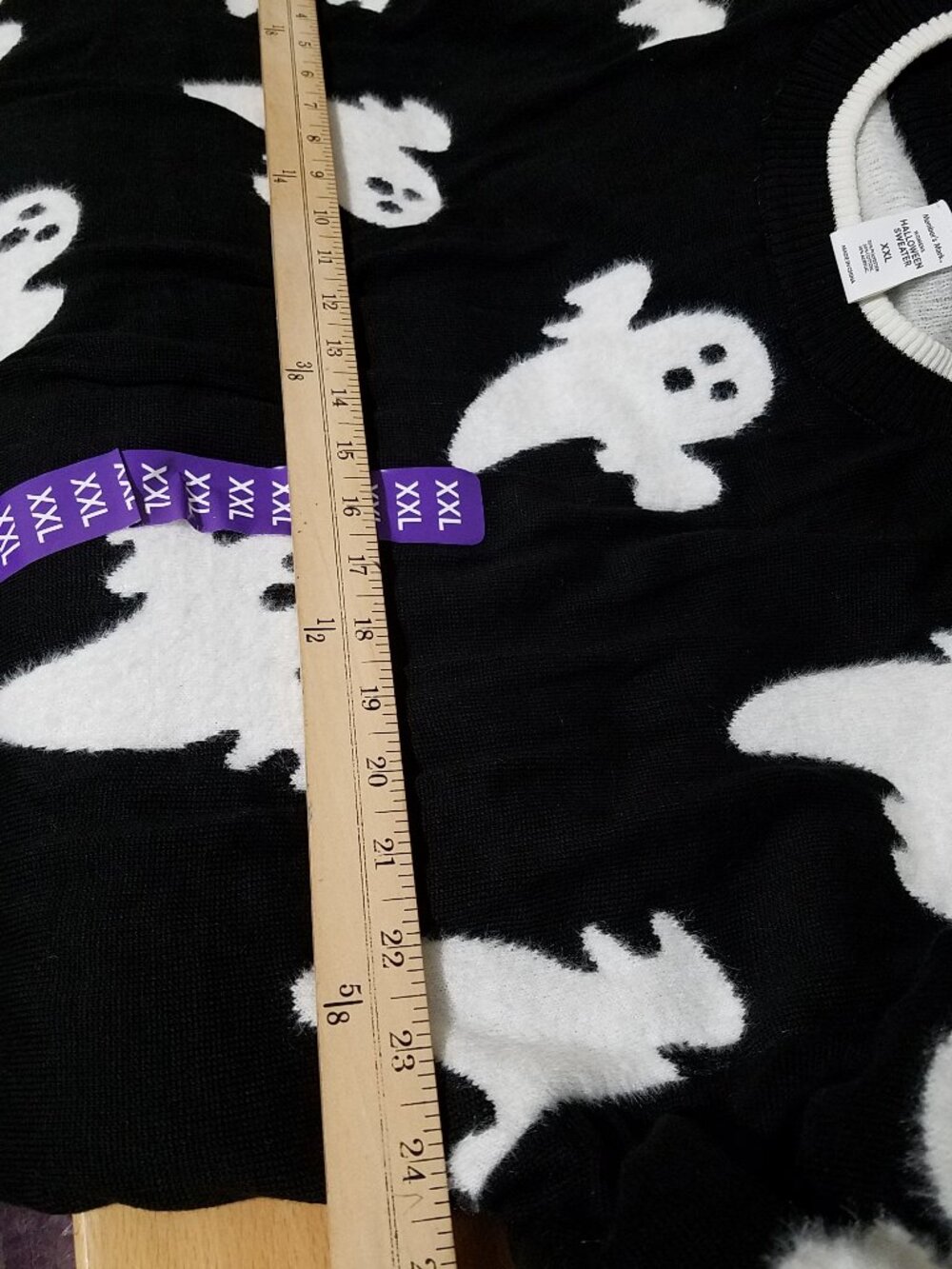 Member's Mark Halloween Sweater — Size XXL — Ghost Motif — NWT 🎃 - Picture 3 of 9